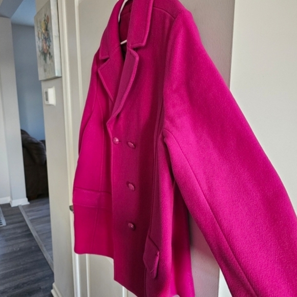 Talbots Wool Blend Double Breasted Pea Coat. - Picture 4 of 10